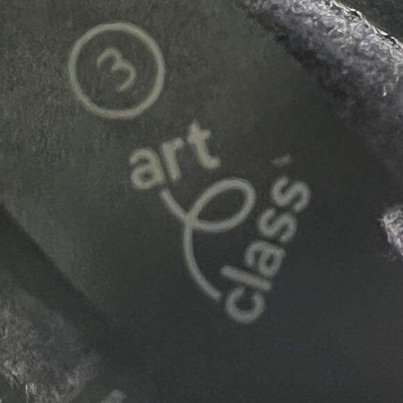 Art Class Combat Boots Girls' Zoe Metallic Zipper Lace-Up Purple Size 3 Ankle - Picture 8 of 8